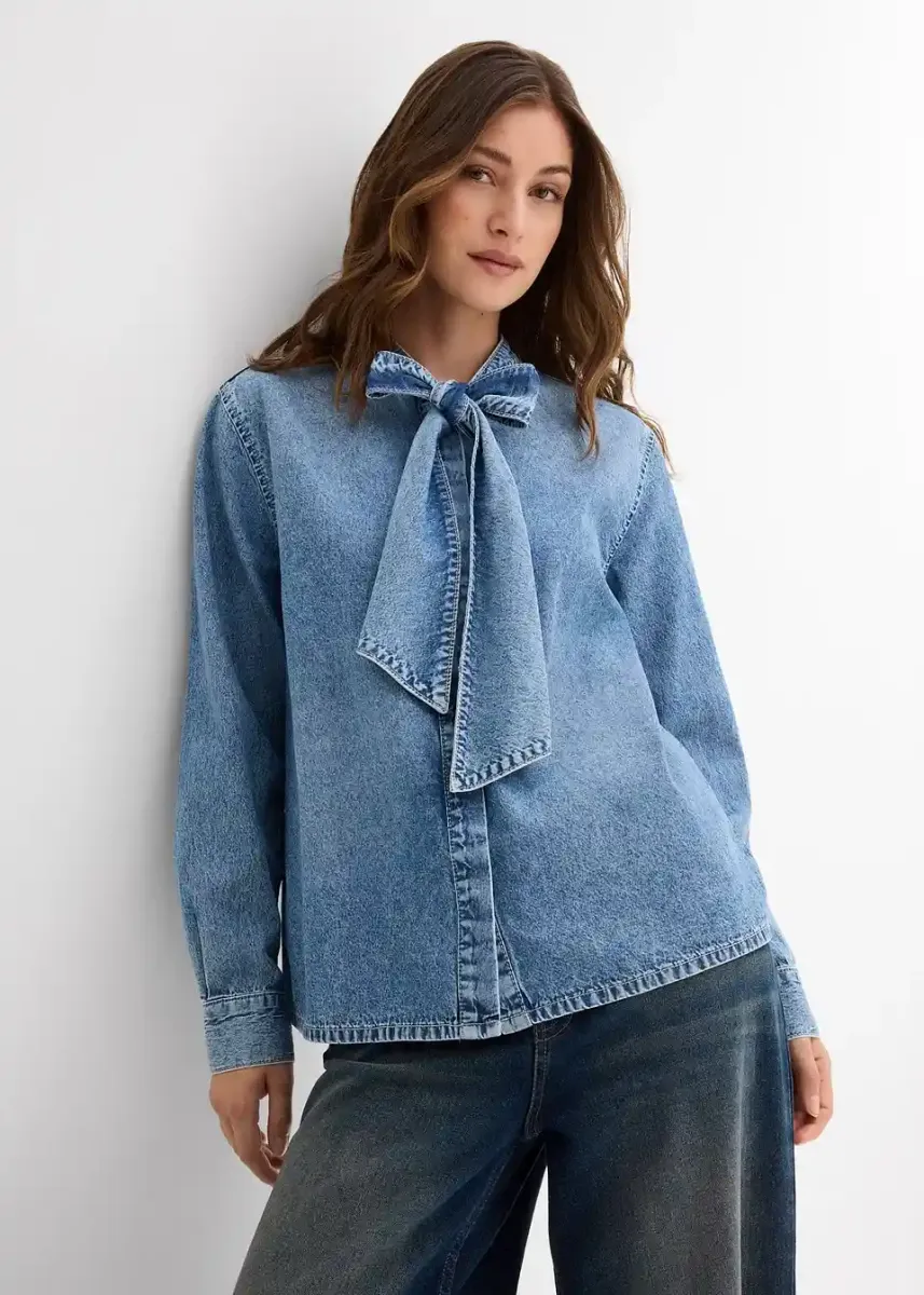 Bluza iz čistega bombažnega jeansa