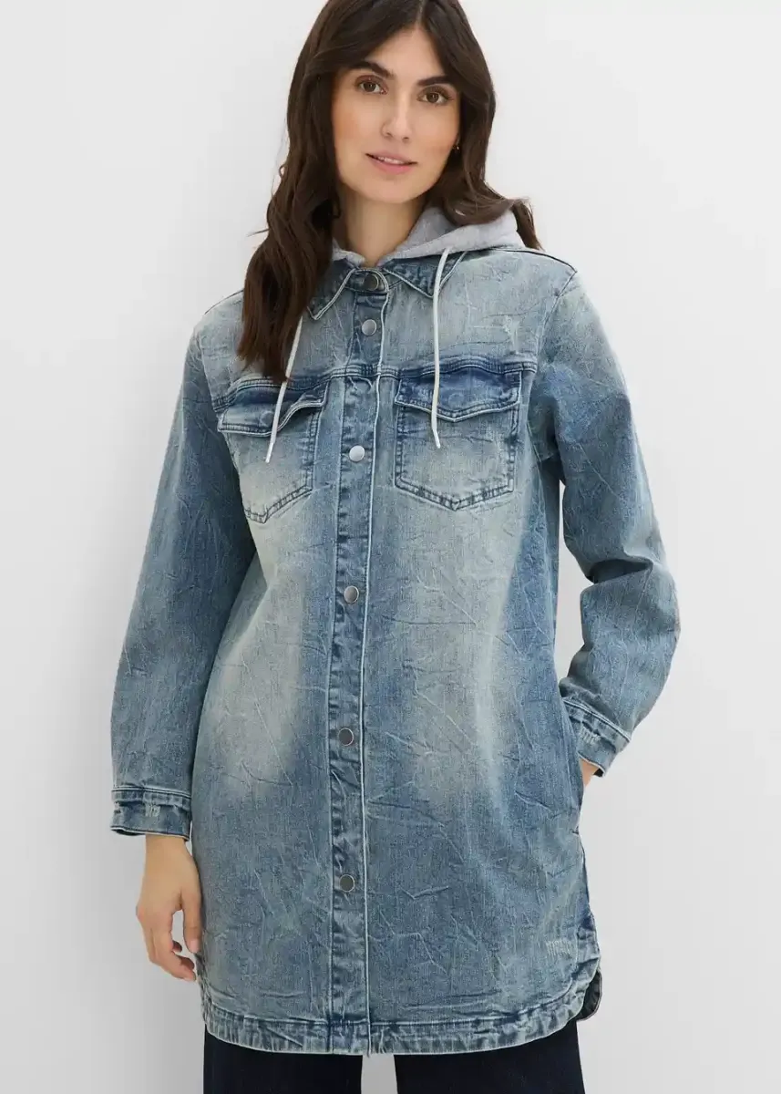 Jakna iz jeansa s kapuco