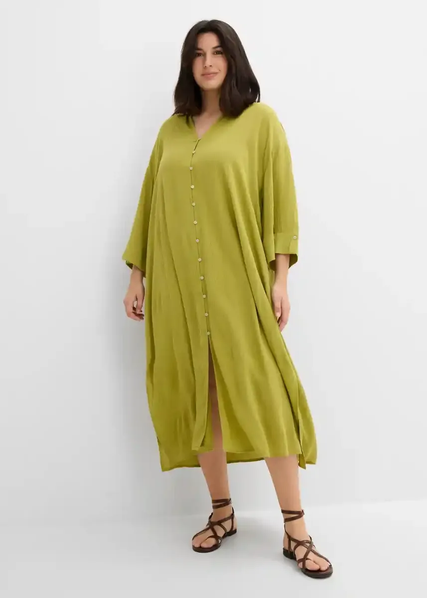 Kaftan obleka iz padajoče viskoze