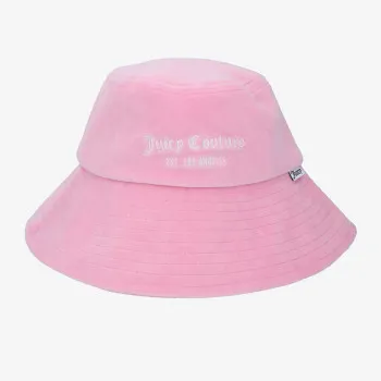 JUICY COUTURE KAPE VELOUR LONG BRIM BUCKET HAT