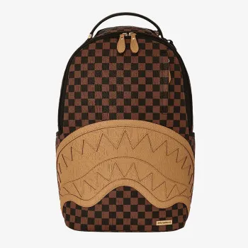 SPRAYGROUND Nahrbtnik EMBOSSED CHECK BROWN BACKPACK