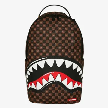 SPRAYGROUND Nahrbtnik SHARKS IN PARIS WTF BUBBLE BROWN CHECK B