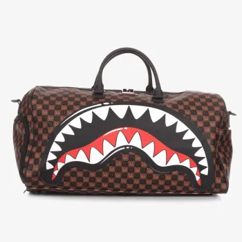 SPRAYGROUND Torba SHARKS IN PARIS WTF BUBBLE BROWN CHECK D