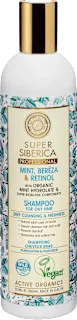 Šampon za mastno lasišče z meto, brezo in retinolom Super Siberica, 400 ml