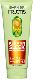 Šampon za neukrotljive, suhe lase Keratin Sleek, 200 ml