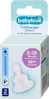 Anatomski silikonski cucelj proti kolikam, velikost M, 5-18 m, 2 kos