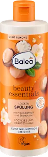 Balzam za valovite in kodraste lase z bio oljem makadamije in karitejevim maslom beauty essentials, 350 ml