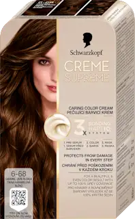 Barva za lase 6-68 Light Caramel Brown, 1 kos