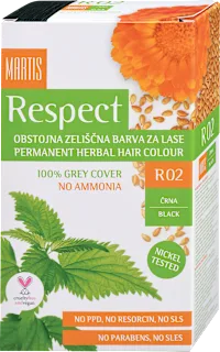 Barva za lase R02 Črna, 1 kos
