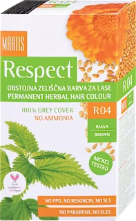 Barva za lase R04 Rjava, 1 kos