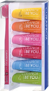 BE YOU 6x belilna zobna pasta (10 ml) + zobna ščetka, 1 kos