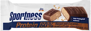 Beljakovinska rezina z okusom karamelnih bonbonov (Toffee) in krispijev, 45 g