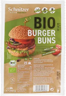 Bio brezglutenske bombete za hamburger, 250 g