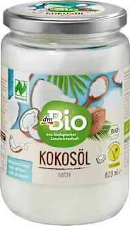 Bio jedilno nerafinirano kokosovo olje, hladno stiskano, 620 ml