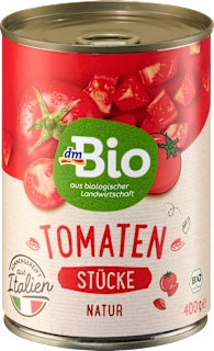 Bio koščki paradižnika v lastnem soku, 400 g