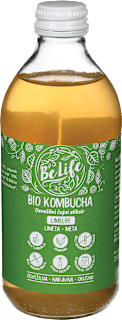 BIO Kombucha z okusom limete in mete, 330 ml