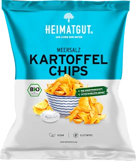 Bio krompirjev čips z morsko soljo, 125 g