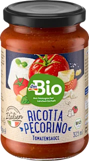 Bio paradižnikova omaka s siroma rikota in pekorino, 325 ml