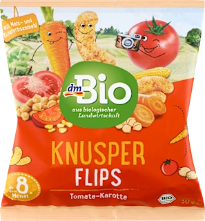 Bio prigrizek iz koruze in čičerike z bio korenjem in paradižnikom, 30 g