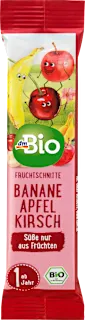 Bio sadna rezina z banano, jabolkom in višnjami, 25 g