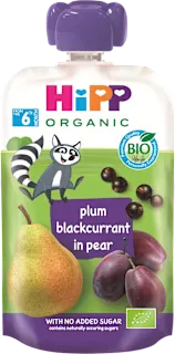 Bio sadni žepek hruška-sliva-črni ribez, od 6. meseca, 100 g