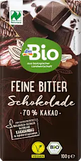 Bio temna čokolada s 70 % kakava, 100 g