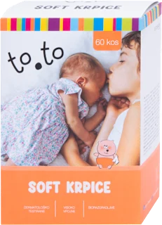 Biorazgradljive Soft krpice za umivanje, 60 kos