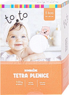 Bombažne tetra plenice, 5 kos