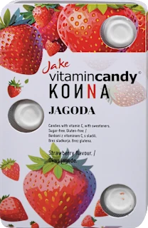 Bonboni z vitaminom C - Jagoda, 15 kos