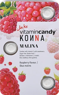 Bonboni z vitaminom C - Malina, 15 kos