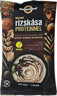 Brezglutenska instant riževa kaša z rastlinskimi proteini in kakavom, 44 g