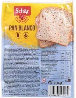 Brezglutenski beli kruh Pan Blanco, 250 g