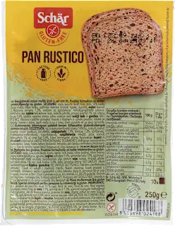 Brezglutenski temni kruh Pan Rustico, 250 g