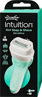 Damski brivnik Intuition 2 v 1 Soap & Shave Sensitive, 1 kos