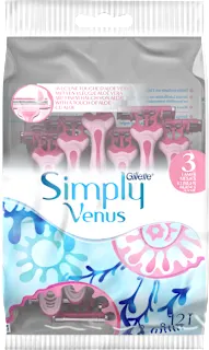 Damski brivnik za enkratno uporabo Simply Venus, 12 kos