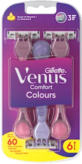 Damski brivnik za enkratno uporabo Venus Comfort Colours, 6 kos