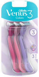 Damski brivnik za enkratno uporabo Venus3 Colors, 3 kos