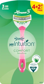 Damski brivnik za enkratno uporabo Xtreme 3 My Intuition Comfort Sensitive, 6 kos