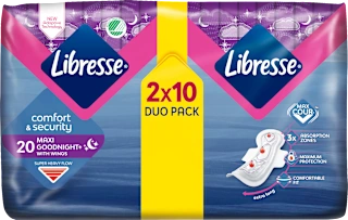 Damski nočni vložki Goodnight Maxi+, 20 kos