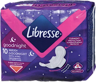 Damski nočni vložki s krilci, 10 kos