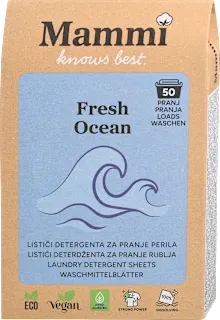 Detergent v lističih za pranje perila Fresh Ocean, 50 pranj