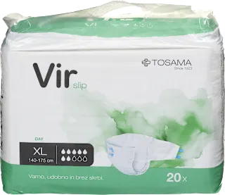 Dnevne hlačne predloge Vir Slip, velikost XL, 20 kos