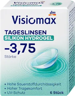 Dnevne silikonsko-hidrogelne kontaktne leče, dioptrija -3,75, 6 kos