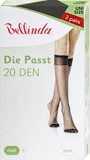 Dokolenke Die Passt, 20 DEN, črne, univerzalna velikost (2 para), 4 kos