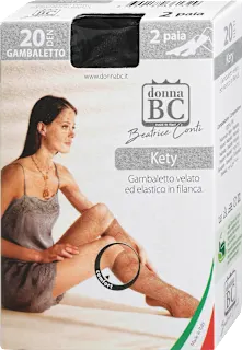 Dokolenke Kety 20 DEN, univerzalna velikost, Nero (2 para), 4 kos