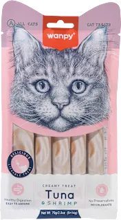 Dopolnilna hrana za mačke Creamy Treat Tuna & Shrimp, 70 g