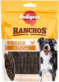 Dopolnilna hrana za odrasle pse - Ranchos Jerkies s 100 % naravnim piščancem, 70 g