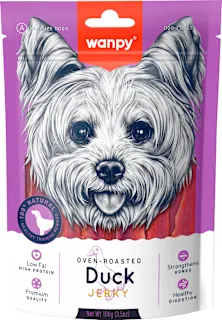 Dopolnilna hrana za pse Duck Jerky, 100 g