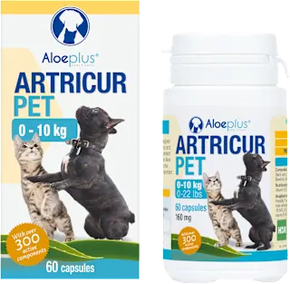 Dopolnilna hrana za pse in mačke, kapsule za sklepe in mišice Artricur Pet (0-10 kg), 60 kos