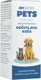 Dopolnilna krmna mešanica za pse in mačke OBČUTLJIVA KOŽA, 120 ml
